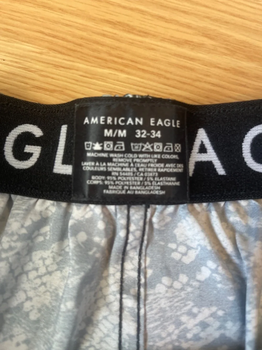 American Eagle Snake Skin Satin Pocket Boxer Short Size Medium
